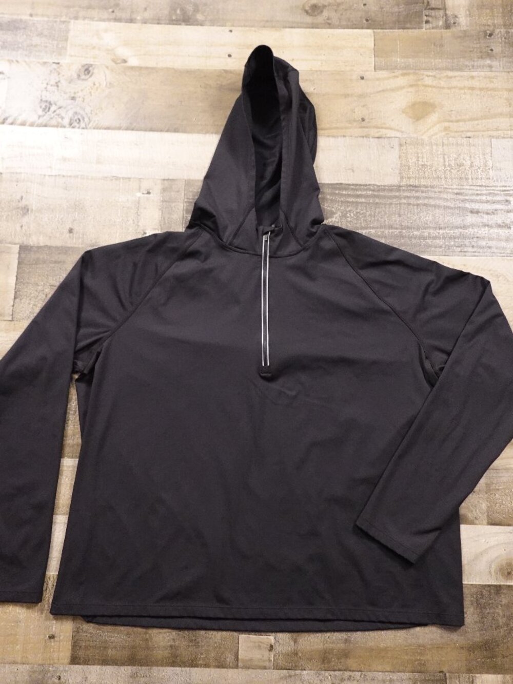 Z by Zella Hooded Quarter Zip Performance Pullover Women's XXL Black